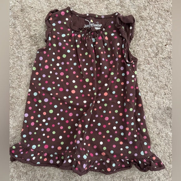 4T - Jumping Beans Brown Polka Dot Kids Top - EUC - Picture 1 of 1